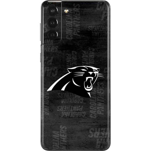 NFL Carolina Panthers Black & White Galaxy S21 Plus 5G Skin